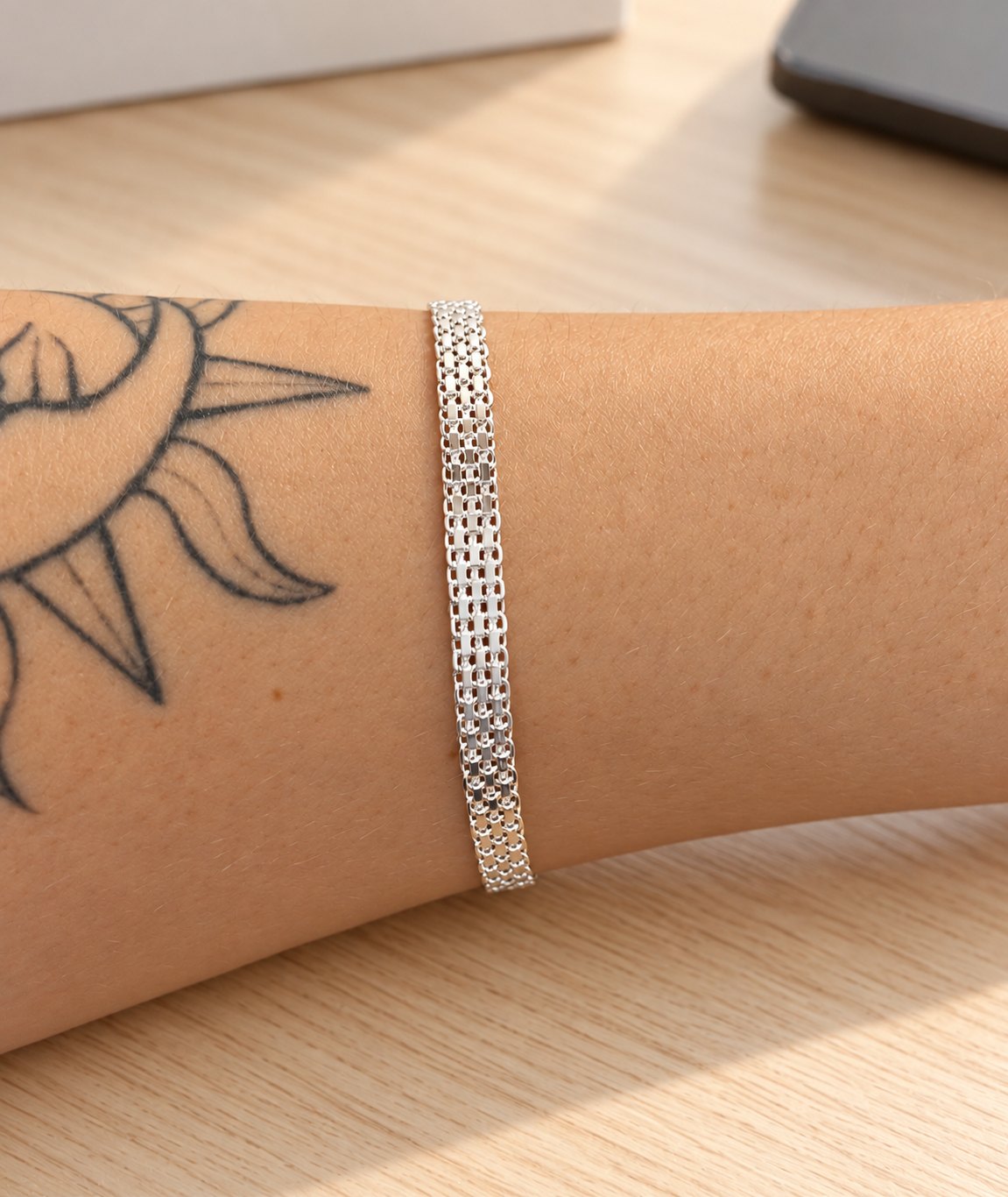Pulseira Esteira Italiana Prata 925